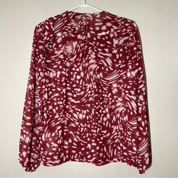 Maje Swirling Dot Lipone Smocked Blouse size 1 - Picture 9 of 13